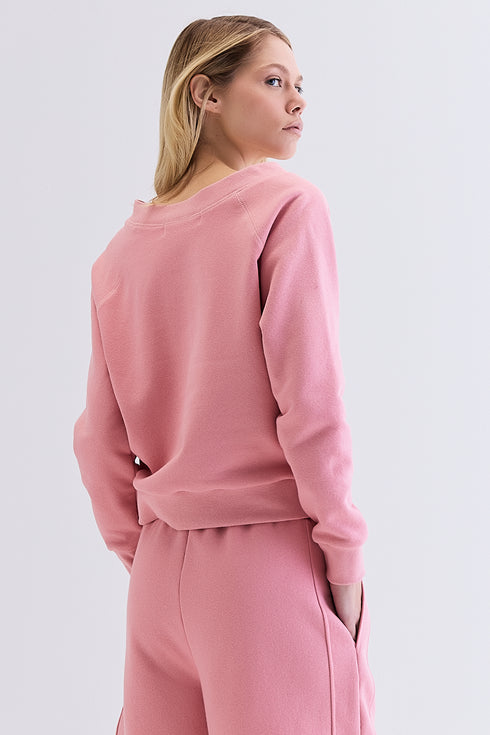 BLUSA DECOTE V ROSA